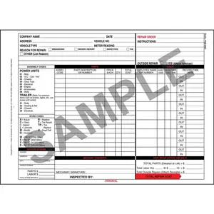 Garage Repair Order with Work Codes - Carbon