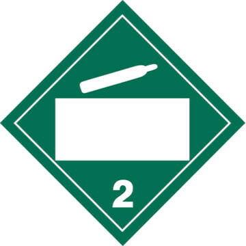 Division 2.2 Non-Flammable Gas Placard - Blank