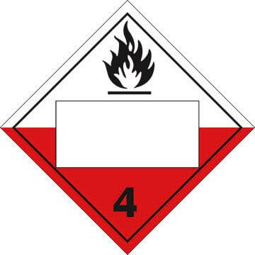 Division 4.2 Spontaneously Combustible Placard - Blank