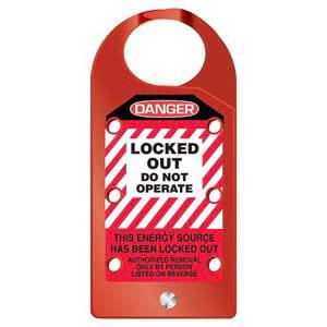 STOPOUT® Aluma-Tag™ Hasp - Danger Locked Out Do Not Start