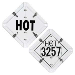 Hot Markings Placard, "HOT"