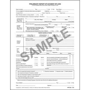 Preliminary Report of Accident or Loss