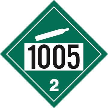 1005 Placard - Division 2.2 Non-Flammable Gas