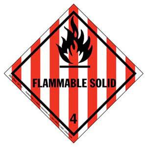 Class 4 Flammable Solid Labels