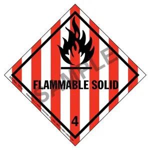 Class 4 Flammable Solid Labels