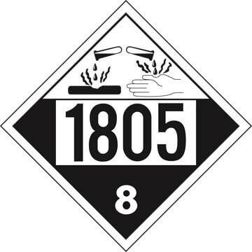 1805 Placard - Class 8 Corrosive