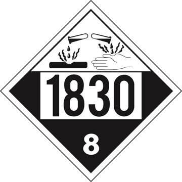 1830 Placard - Class 8 Corrosive