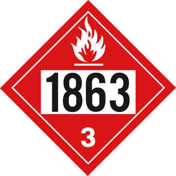 1863 Placard - Class 3 Flammable Liquid