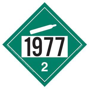 1977 Placard - Division 2.2 Non-Flammable Gas