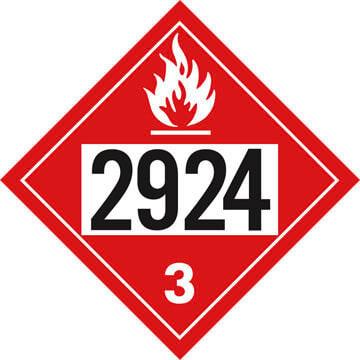 2924 Placard - Class 3 Flammable Liquid