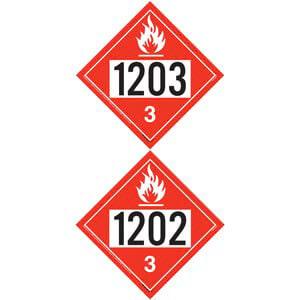 1203/1202 Placard - Class 3 Flammable Liquid