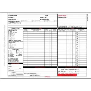 Garage Repair Order with Work Codes - Carbonless