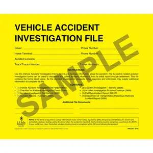 Vehicle Accident Investigation File Folder