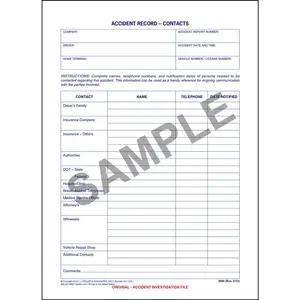 Accident Record - Contacts