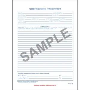 Accident Investigation - Witness Statement