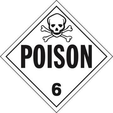 Division 6.1 Poison Placard - Worded