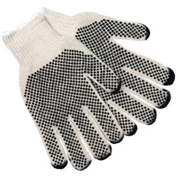 MCR Safety Economy PVC Dot String Knit Gloves - Dots on 2 Sides