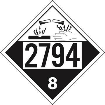 2794 Placard - Class 8 Corrosive