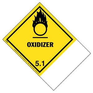 Class 5 Oxidizer - Blank Shipping Name Panel