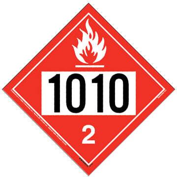 1010 Placard - Division 2.1 Flammable Gas