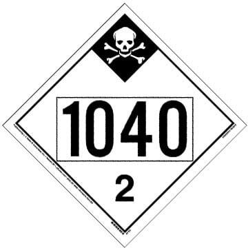 1040 Placard - Division 2.3 Inhalation Hazard