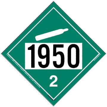 1950 Placard - Division 2.2 Non-Flammable Gas