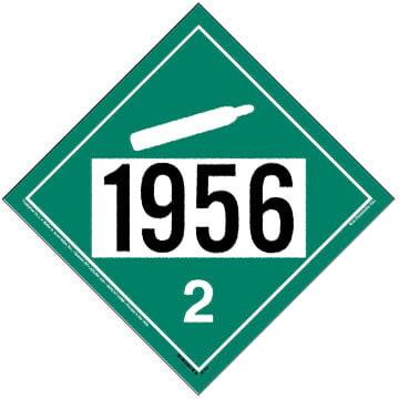 1956 Placard - Division 2.2 Non-Flammable Gas