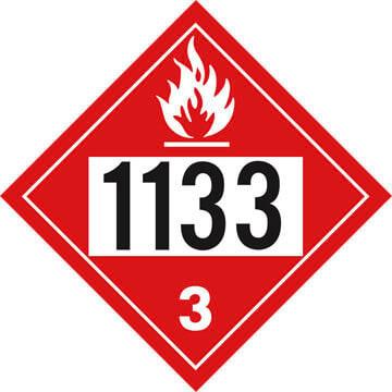1133 Placard - Class 3 Flammable Liquid