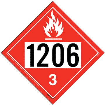 1206 Placard - Class 3 Flammable Liquid