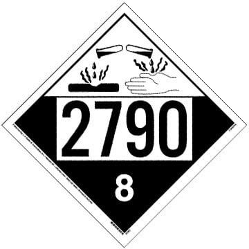 2790 Placard - Class 8 Corrosive