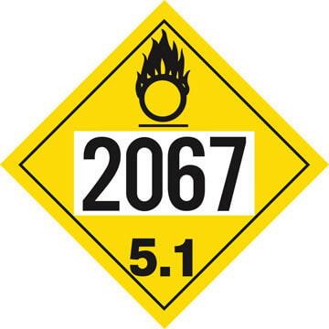 2067 Placard - Division 5.1 Oxidizer
