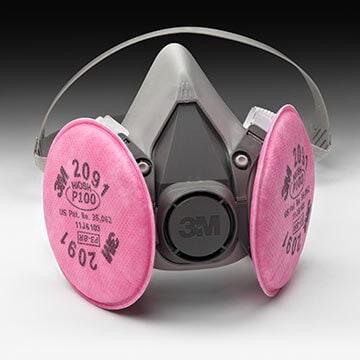 3M™ P100 6000 Series Half Facepiece Respirator Assembly w/Particulate Filters