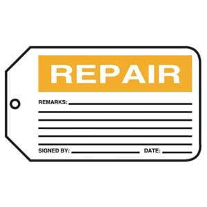 Repair - Safety Tag