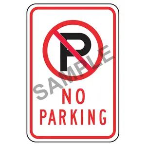 No Parking Sign with Icon