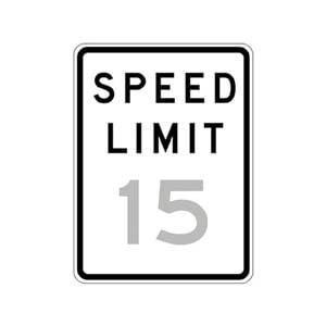 Speed Limit 15 Sign