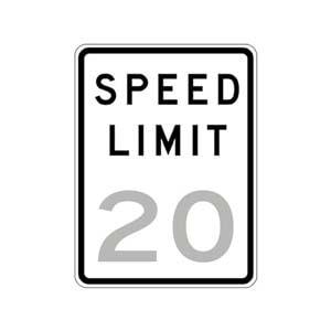 Speed Limit 20 Sign