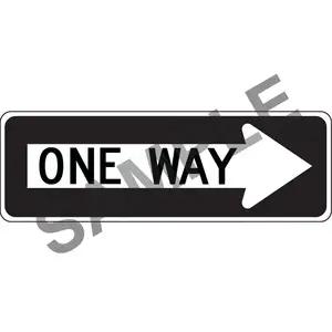 One Way Sign - Right Arrow