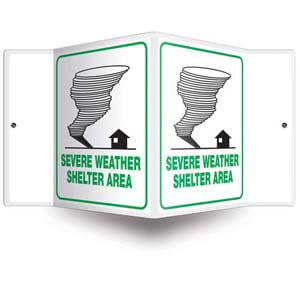 Severe Weather Shelter Sign - 3D Projection