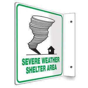 Severe Weather Shelter Sign - Projection