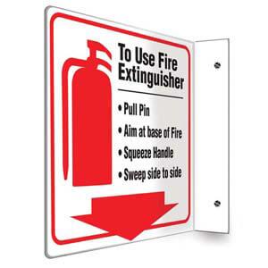 To Use Fire Extinguisher Sign - Projection