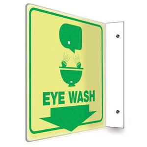 Eye Wash Sign - Projection, Glow In The Dark