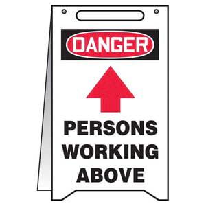 Danger: Persons Working Above - OSHA Folding Sign