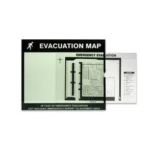 Glow-In-The-Dark Emergency Evacuation Map Holder