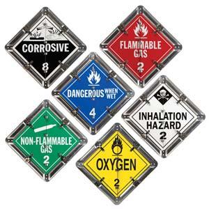 Aluminum Flip Placard - 6 Legend, Worded, Unpainted Back Plate