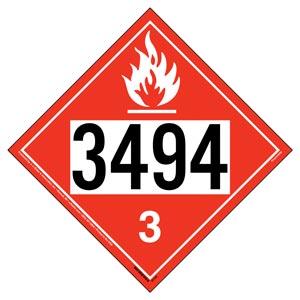 3494 Placard - Class 3 Flammable Liquid