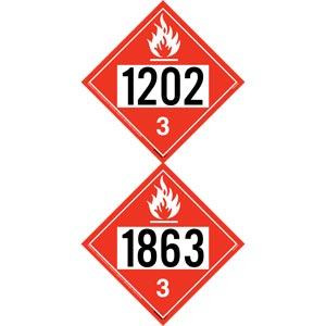 1202/1863 Placard - Class 3 Flammable Liquid