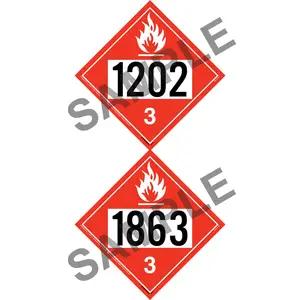 1202/1863 Placard - Class 3 Flammable Liquid