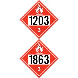 1203/1863 Placard - Class 3 Flammable Liquid