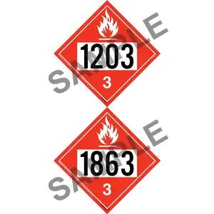 1203/1863 Placard - Class 3 Flammable Liquid