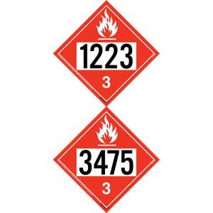 1223/3475 Placard - Class 3 Flammable Liquid